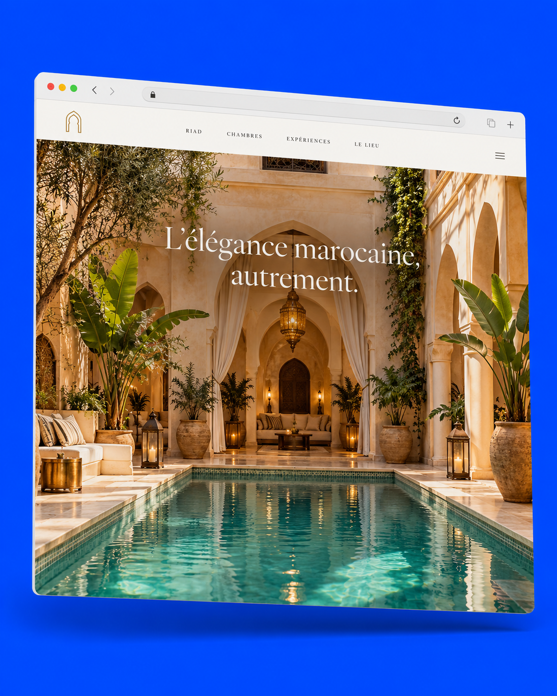 Projet de site vitrine pour un riad marocain